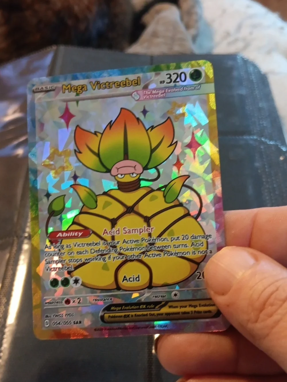 Pokemon Mega Victreebel Holographic Green Yellow Card